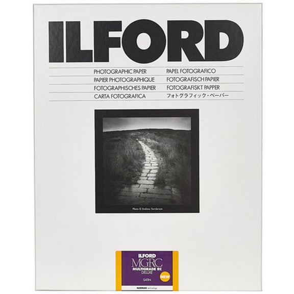Ilford Multigrade V RC Deluxe Satin Surface Black & White Photo Paper, 8x10", 250 Sheets