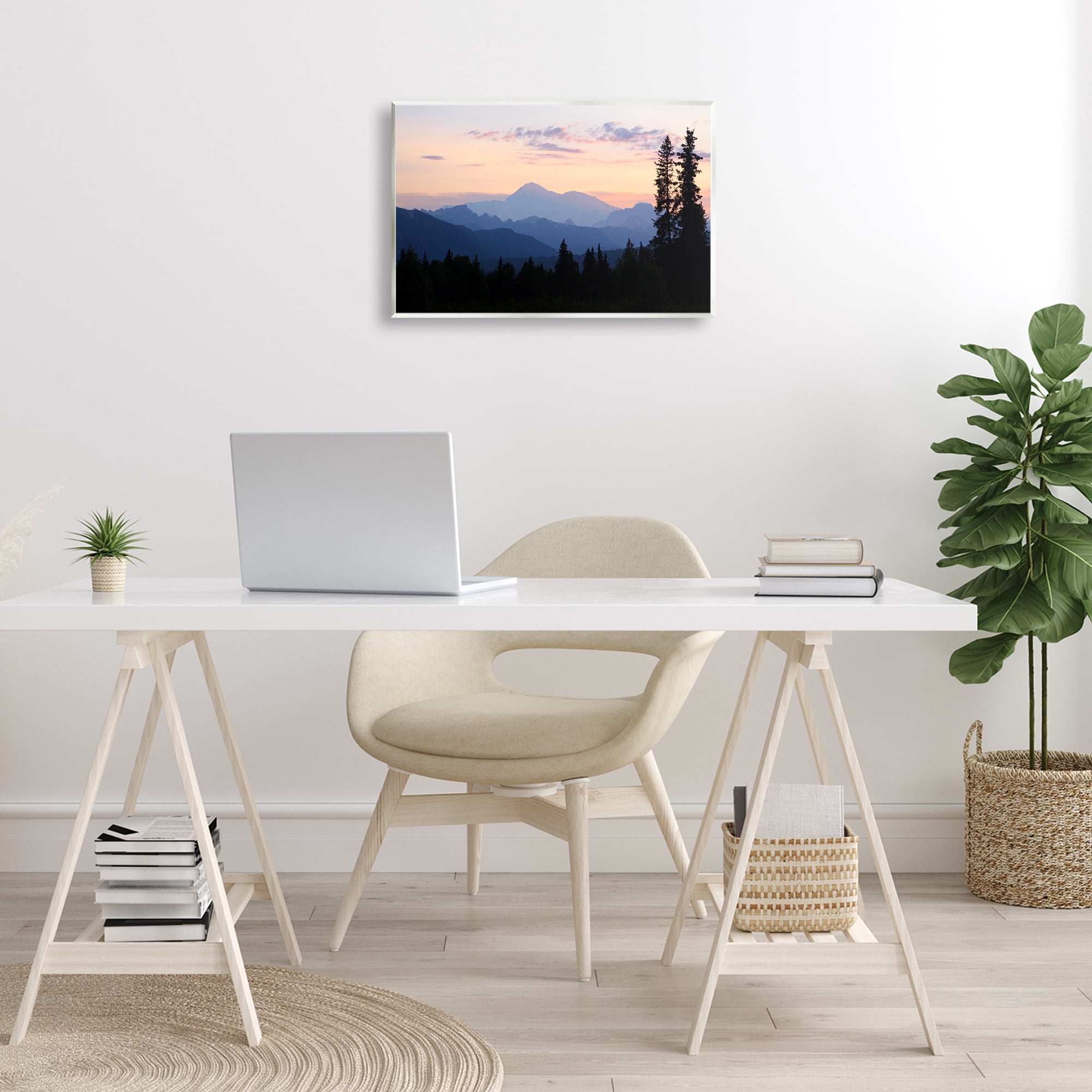 Stupell Industries Midnight On Mountain Landscape & Nature Photography Unframed Art Print Wall Art, 19 x 13