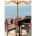 thumbnail image 3 of Outdoor Tablecloth with Umbrella Hole for Patio/Picnic/Party/Camping, Red Black Grey Stripes Waterproof Table Cloth Square Cover Washable, Abstract Lines Geometric Modern (54"x 54"), 3 of 8