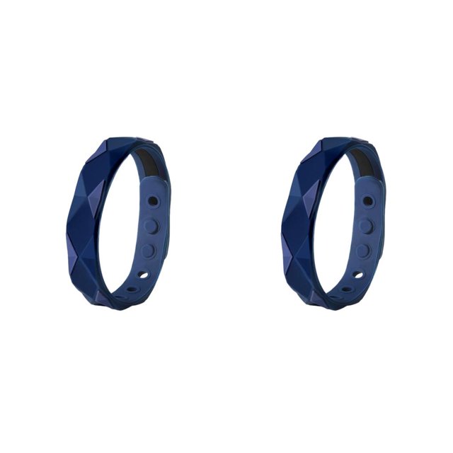 Minnieouse de silicona para adultos, senderismo, Camping, deportes, brazalete antiestático, decoración de muñeca, joyería, regalo de Tipo 1 Azul 2piezas