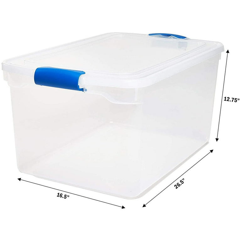 HOMZ 66 qt. Heavy Duty Modular Stackable Storage Containers in