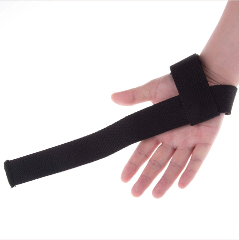 AQWA Power Weight Lifting Training Gym Straps Hook bar Wrist Support Lift Gloves 