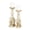 White Solid Elephant Animals Round S/2 13", 11"H, variant on DecMode 2 Candle Gold Polystone Elephant Candle Holder, Set of 2