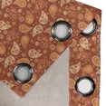 thumbnail image 3 of Ambesonne Orange Grommet Curtain Single Panel, Retro Paisley Flowers, 50"x60", Redwood Orange Cream, 3 of 5