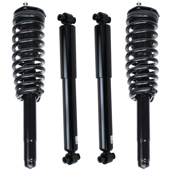 Detroit Axle - Struts Shocks for 2010-2012 Ford Fusion Lincoln MKZ 10-11 Mercury Milan Complete 2 Front Struts w/Coil Spring 2 Rear Shock Absorbers Replacement Ready Struts Assembly