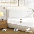 thumbnail image 4 of Cloud Full Bed Frame with Adjustable Headboard, Modern Boucle Fabric Upholstered Platform Bed, Low to Floor, Anti-Collision Soft Rounded Corners, No Box Spring Needed, 4 of 7