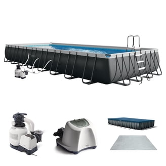 Intex Prism Frame Swimming Pool Set, 15ft x 15ft x 42in, Pump