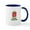 White/Navy Inside, variant on CafePress - Red Tickle Monster With Horns And One Eye Mug - 11 oz Ceramic Mug - Novelty Coffee Tea Cup