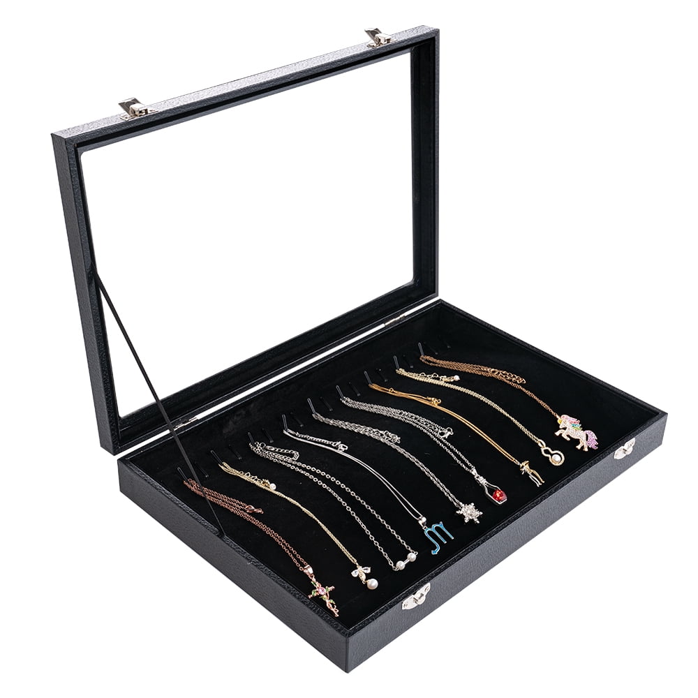 Coward 20 Hooks Necklace Holder Organizer Display Case Box,Jewelry