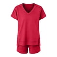 thumbnail image 6 of 2 Piece Outfits Summer,Lounge Sets for Women 2 Piece Short Sleeve Pajamas Short Sets with Pockets Spring Casual Outfits Beach Vacation Clothes, 6 of 6