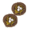 thumbnail image 3 of 2 Sets Simulated Bird Nest Decoration With Fake Eggs Easter Party Faux Bird Nest Decor Photo Prop, 3 of 9