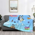 thumbnail image 5 of Lsque Bluey Print Flannel Throw Blanket, Ultra-soft Blanket for Bed, Couch, Car, Hypoallergenic Anti-pilling blanket-, 5 of 8