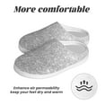 thumbnail image 6 of Fotbe Silver Glitter Pattern Women's Fuzzy Curly Fur Memory Foam Loafer Slippers Indoor Outdoor Slippers Winter Home Shoes-37/38, 6 of 7