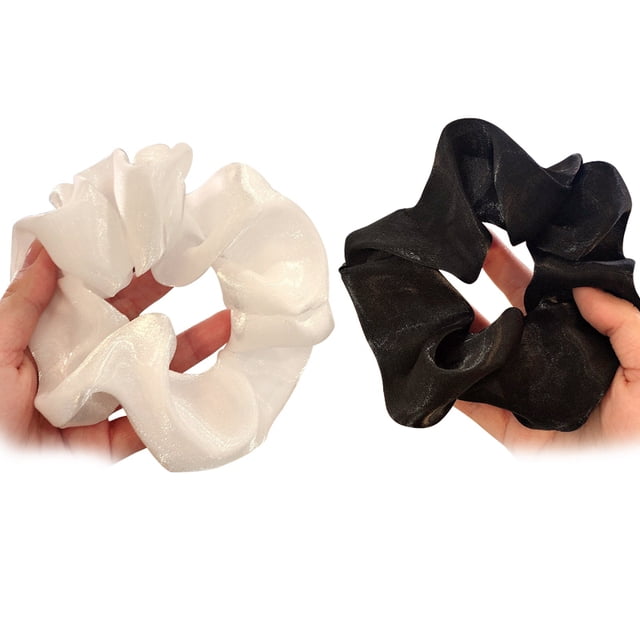 Chouchou pour Cheveux Femmes Mode 2 Pcs Élastique Couleur Unie Chouchou Cordes pour Cheveux