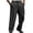 Black, variant on lcziwo Men High-Waisted Pants Straight Leg Business Casual Suit Pants Solid Color Zipper Fly Lightweight Trousers with Pockets Black XXXL