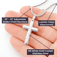 thumbnail image 3 of To My Wife Never Be a Prisoner Cross Card Necklace w Stainless Steel Pendant, 3 of 20