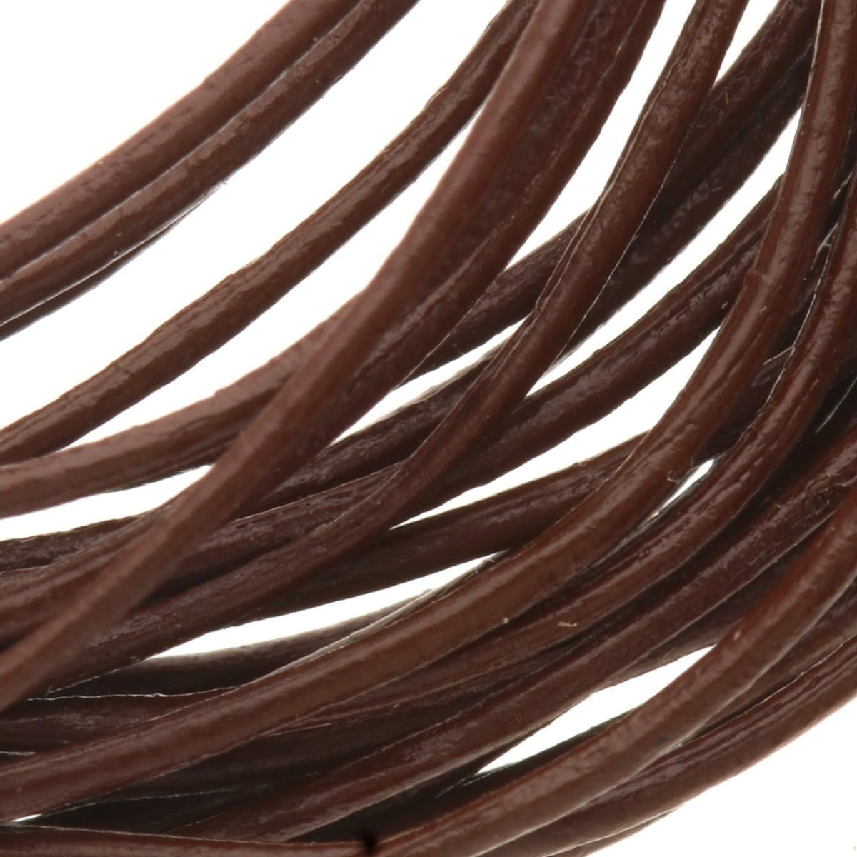 The Beadsmith Leather Cord – Brown – .5mm Spool – 5 Yards/1.52 Meters – Indian Leather Thong Ideal for Braiding, Beading, Necklaces, Fine Lacing, Hair Accessories & DIY Jewelry Making