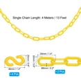 thumbnail image 2 of Unique Bargains 2Pcs Total 26Ft Plastic Safety Barrier Chain 4 S-Hooks, Yellow, 2 of 5