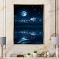 thumbnail image 2 of Designart 'Full Moon Night in Cloudy Sky I' Nautical & Coastal Framed Canvas Wall Art Print, 2 of 5