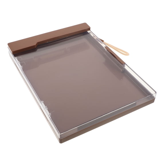 LITINKIMI Coffee Plastic Clipboard with Clear Visible Panel and Dry Erase Top for Office