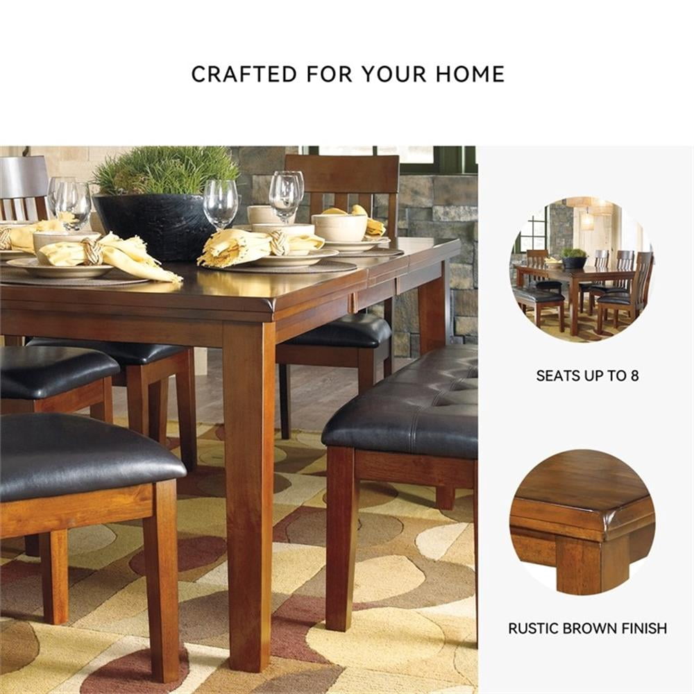Signature Design by Ashley Ralene Butterfly Dining Table in Medium Brown