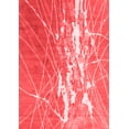thumbnail image 1 of Ahgly Company Indoor Rectangle Abstract Red Contemporary Area Rugs, 2' x 5', 1 of 4