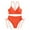 Bikini Tankini Coverup Swimsuits Orange on Clearance, variant on Women's Cutout Underboob High Waisted Bikini Cheeky High Cut Thong Two Piece Swimsuit