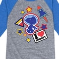 thumbnail image 3 of Peanuts - Space Snoopy Flair - Youth Raglan Tee, 3 of 5