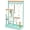 Aqua, variant on Jewelry Stand Holder Organizer, 4-Tier Necklace Holder with Ring Tray, 10 Hooks Necklaces Hanging Small Jewelry Display Storage Tower Tree for Bracelets Earrings Watches -Medium, White