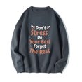thumbnail image 1 of Chandails à Capuchon de Mode pour Femmes 2023 Mode Femme Imprimé Col Rond Manches Longues Chandails en Molleton Sans Capuche T-Shirt Hauts Amples Blouse 50 % de Rabais Liquidation Costumes Halloween/noël, 1 of 2