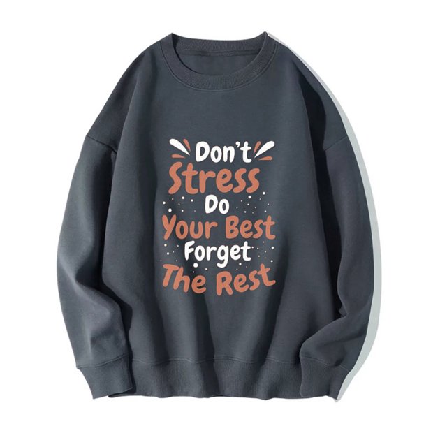 Chandails à Capuchon de Mode pour Femmes 2023 Mode Femme Imprimé Col Rond Manches Longues Chandails en Molleton Sans Capuche T-Shirt Hauts Amples Blouse 50 % de Rabais Liquidation Costumes Halloween/noël