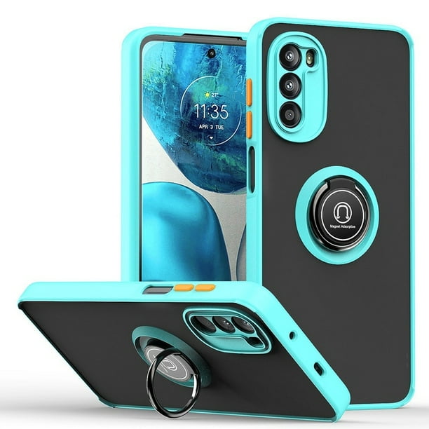 Funda de silicona con anillo para Motorola Moto G52 G22 G31 G6 G60S E5 E6 STYLUS GLPY G Power FAST ELE PLUS, funda dura para teléfono de PC xuanjing unisex