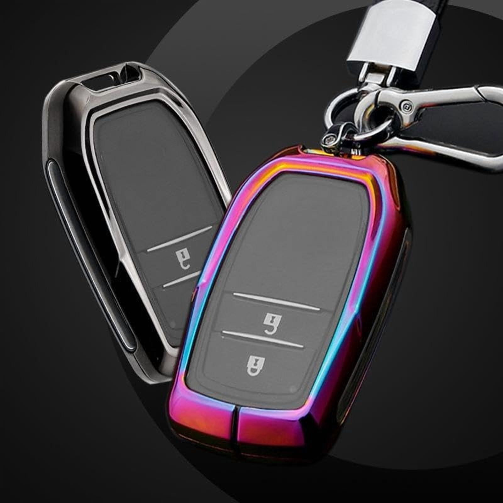 for Toyota Key Fob Cover, Zinc Alloy+TPU Key Fob Case for 2025 Camry, 2021-2025 Venza, Grand Highlander Hilux, Fortuner, 2022-2025 Tundra Tacoma Remote Key
