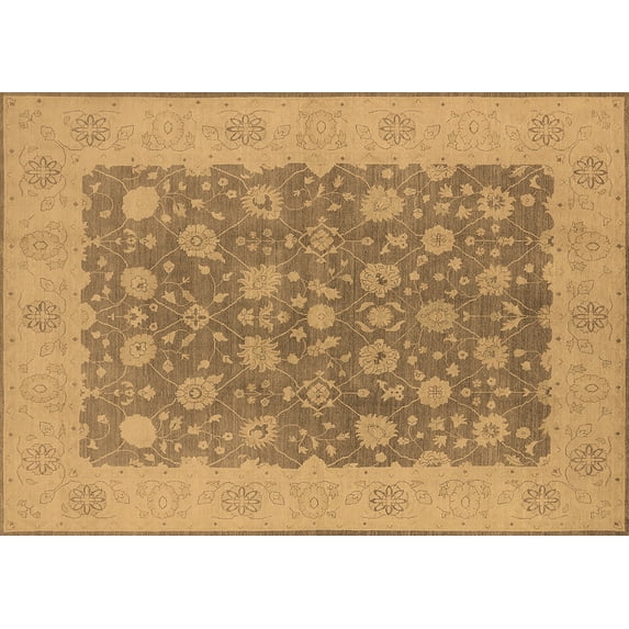 Ahgly Company Indoor Rectangle Oriental Brown Traditional Area Rugs, 8' x 10'