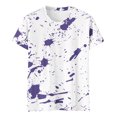 thumbnail image 6 of iHengLiXing Plus Size Spring Tops for Women 2025 Dressy Casual Women's Casual Letter Print Pullover Short Sleeve T-Shirt Shirt Purple XXL, 6 of 6