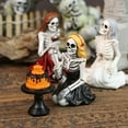 thumbnail image 6 of Skeleton Girl Cake Topper - Macabre Resin Decor for Halloween Party Dessert Table (Black), 6 of 9