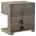 thumbnail image 3 of Keno Nightstand, 27 Inch Brown Acacia Wood, Storage Drawer, LED Light, 3 of 6