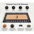 thumbnail image 5 of A1HC First Impression Exclusive Hand Crafted Myla Monogrammed Entry Doormat, Rubber Coir Mat Large Double Door Size - 18" x 48", 5 of 8