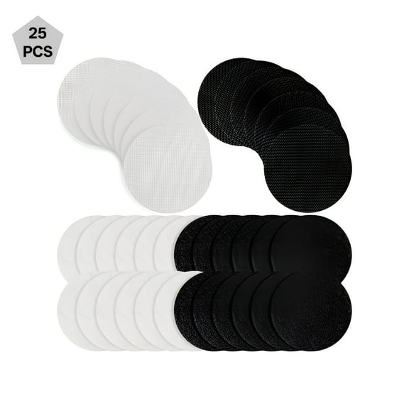 LAMIRO 50 Pairs Rug Pad Round Non Slip Rug Carpet Tape Hardwood Floor Carpet Gripper