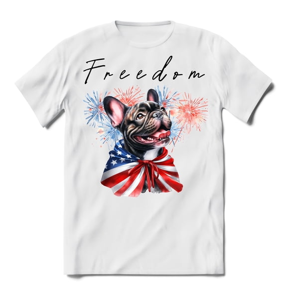 Freedom French Bulldog on Independence Day 4th of July Shirt T-shirt Unisex Merch Dog Lover Gifts - 01005