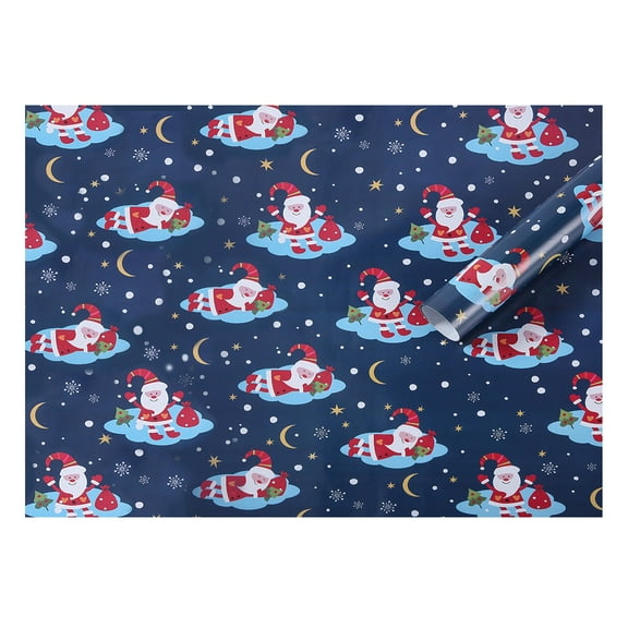 UYUH Christmas Wrapping Paper Set DIY Holiday Gift Wrap with Patterns (Kraft, Snowflakes, Bows, Bouquet) Color Printing for Gift Boxes, Birthday, Xmas, Handmade Crafts