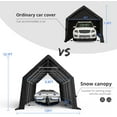 thumbnail image 2 of KING BIRD 13' x 20' x 12' Heavy Duty Anti-Snow Carport for SUV, Full-Size Truck and Boat, Outdoor Car Canopy Boat Shelter with Reinforced Ground Bars, 2 of 7