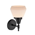thumbnail image 2 of 447-1W-BK-G171 Innovations Lighting Fulton - 1 Light Wall Sconce-10.5 Inches Tall and 6.75 Inches Wide-Matte Black Finish-Matte White Glass Color, 2 of 3