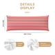 thumbnail image 3 of Fotbe Red And White Stripes Funda para Almohada Corporal con Diseño, Funda de Microfibra Ultrasuave de 20x54 Pulgadas, Ropa de Cama Elegante, 3 of 7