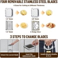 thumbnail image 5 of Garvee Commercial Vegetable Fruit Chopper, Heavy Duty French Fry Cutter with 4 Stainless Steel Blades for Restaurants & Kitchen, 5 of 6