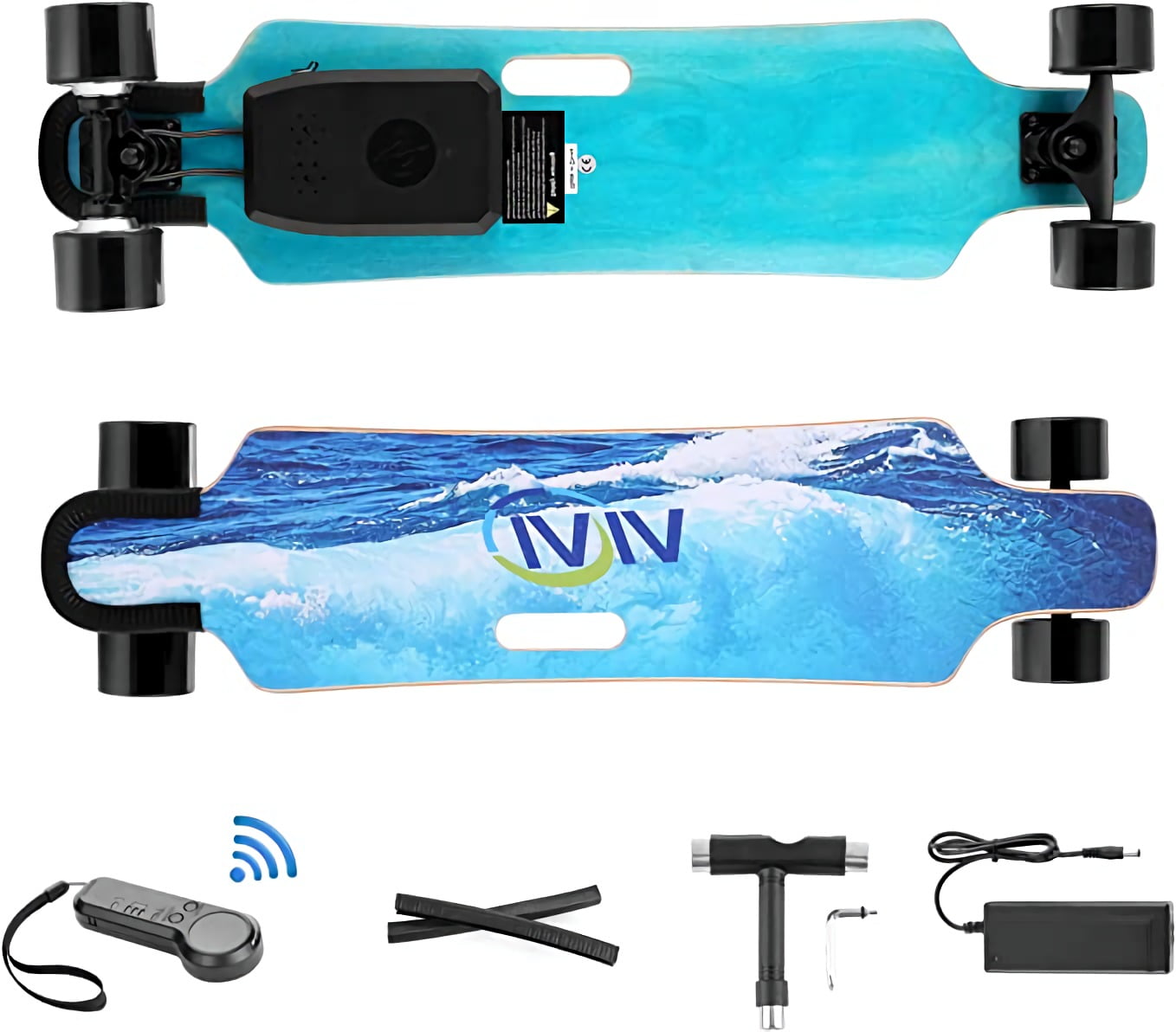 Vivi 36 In 700w Electric Skateboard Longboard With Remote 20km H Dual Motor 3 Speed 8 Layers Walmart Com