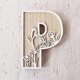 thumbnail image 1 of Letras de madera de 5 pulgadas - Se pueden pintar, 26 letras, para decoración de pared/habitación infantil/señales de nombres de boda, 1 of 2