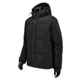 thumbnail image 4 of KIHOUT Men's Quilted Insulated Jacket - Diamond Stitch Pattern Hooded Coat with Thermal Lining for Cold Weather, 4 of 8