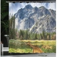thumbnail image 4 of Ambesonne Yosemite Shower Curtain, North Dome Valley Park, 69"Wx84"L, Green Charcoal, 4 of 5
