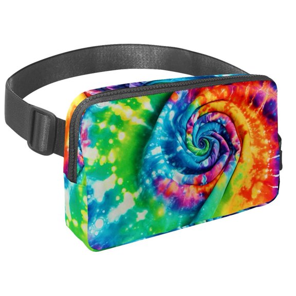 Tie-dye Lightweight Adjustable Cross Body Bag Fanny Pack Waist Pack with Extension Strap Unisex